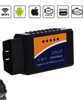 Golvery Car WIFI OBD OBD2 OBDII Diagnostic Scan Tool, Mini WiFi OBD Scanner Adapter, Check Engine Light Diagnostic Trouble Code Reader for Most Vehicles, for iOS, Android & Windows Phone, PC